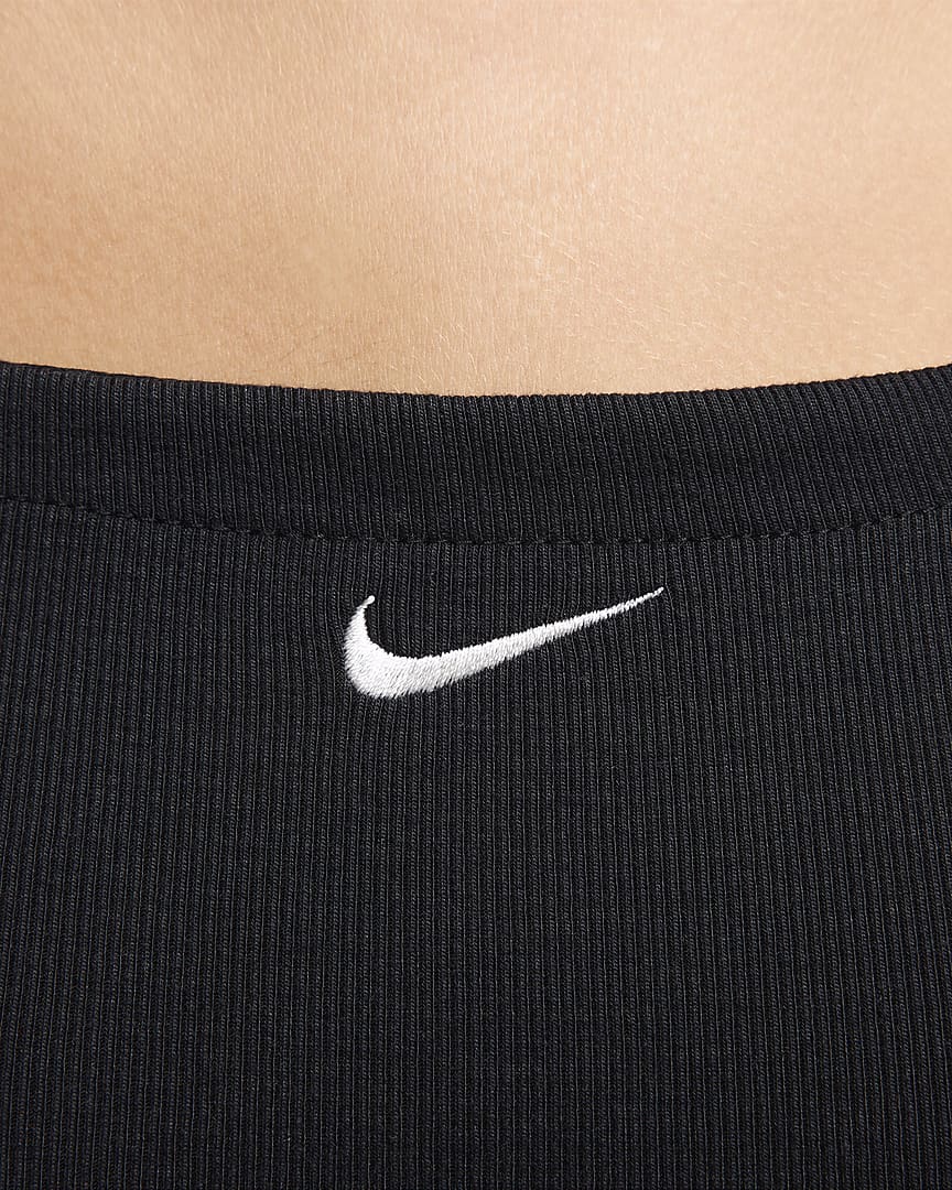 Nike Sportswear Chill Knit Women's tight ribbed suspender dress Black