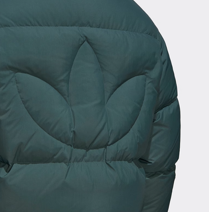 adidas padded logo-patch down jacket