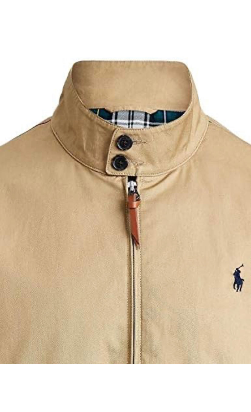 Polo Ralph Lauren Zip-up Jacket In Cotton Serge With Tartan Lining Jackor Man