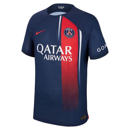 Paris Saint-Germain Nike Home Dri Fit Adv Match Shirt 2023-24 with Mbappé 7 printing