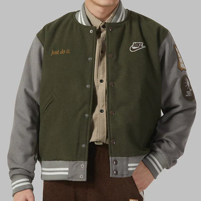 Nike Outdoor Varsity Jacket 'Olive Green'