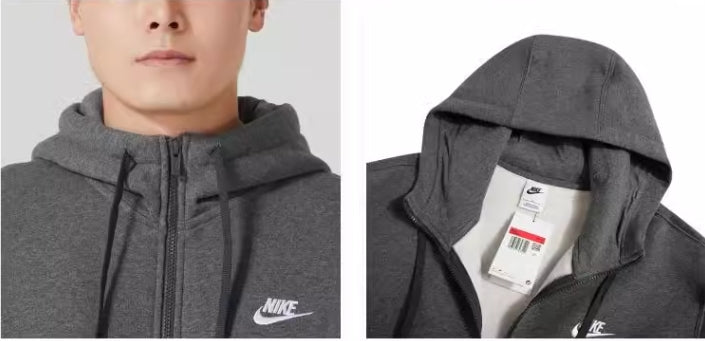 Nike Sportswear Club Fleece Full-Zip Hoodie 'Dark grey'