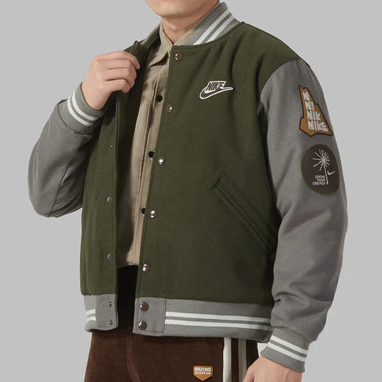 Nike Outdoor Varsity Jacket 'Olive Green'