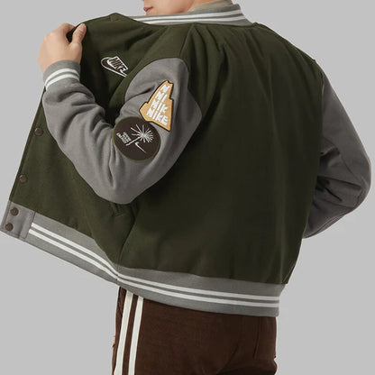 Nike Outdoor Varsity Jacket 'Olive Green'