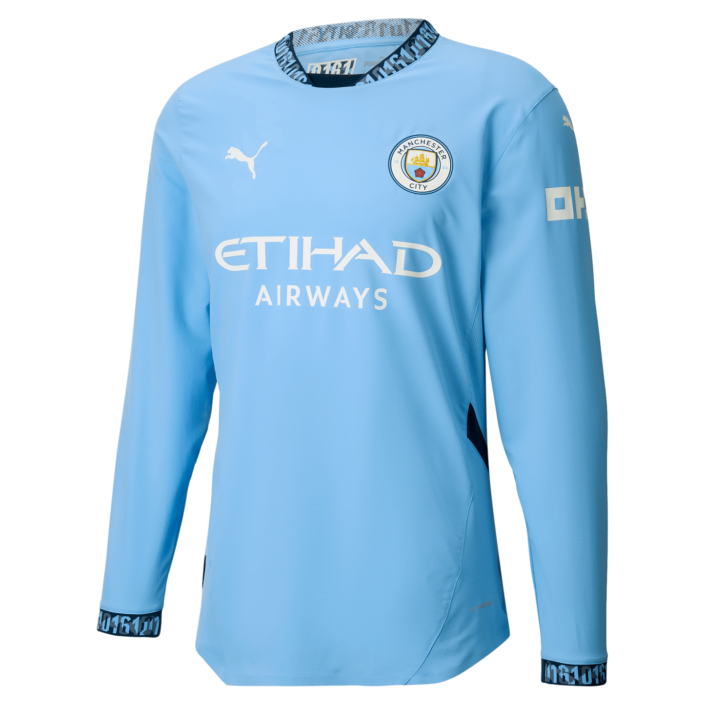 Manchester City Authentic Home Long Sleeve Jersey 2024/25