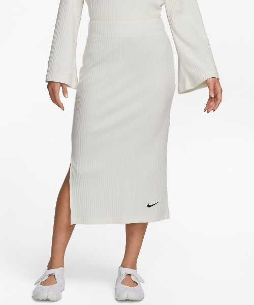 NIKE WOMENS NSW RIB JERSEY SKIRT White