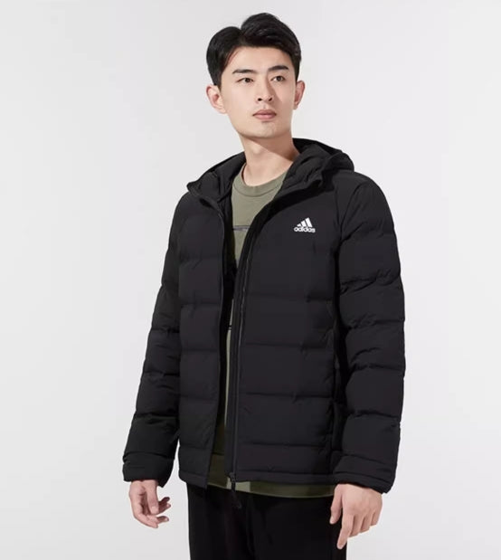 ADIDAS HELIONIC STRETCH HOODED DOWN COAT