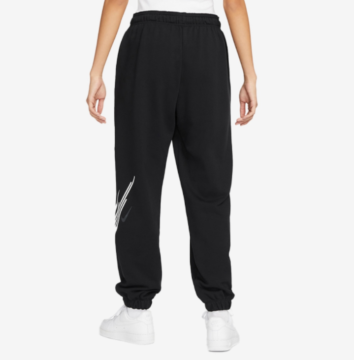 Nike Pants JDI Leap High Pants Women's Black White Casual Loose Cotton Pants