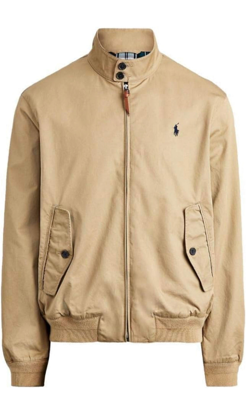 Polo Ralph Lauren Zip-up Jacket In Cotton Serge With Tartan Lining Jackor Man