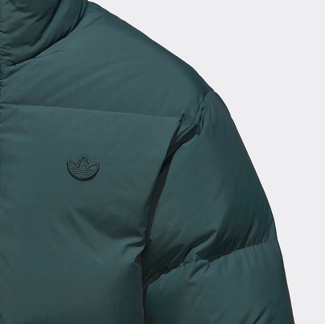 adidas padded logo-patch down jacket