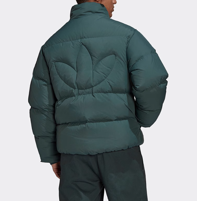 adidas padded logo-patch down jacket