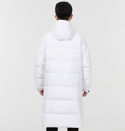 adidas 3ST Long Coat Outdoor Sports Hooded Down Jacket White H20762