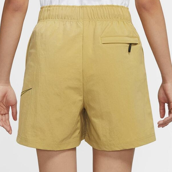 NIKE shorts SPORTSWEAR SWOOSH mustard yellow large LOGO