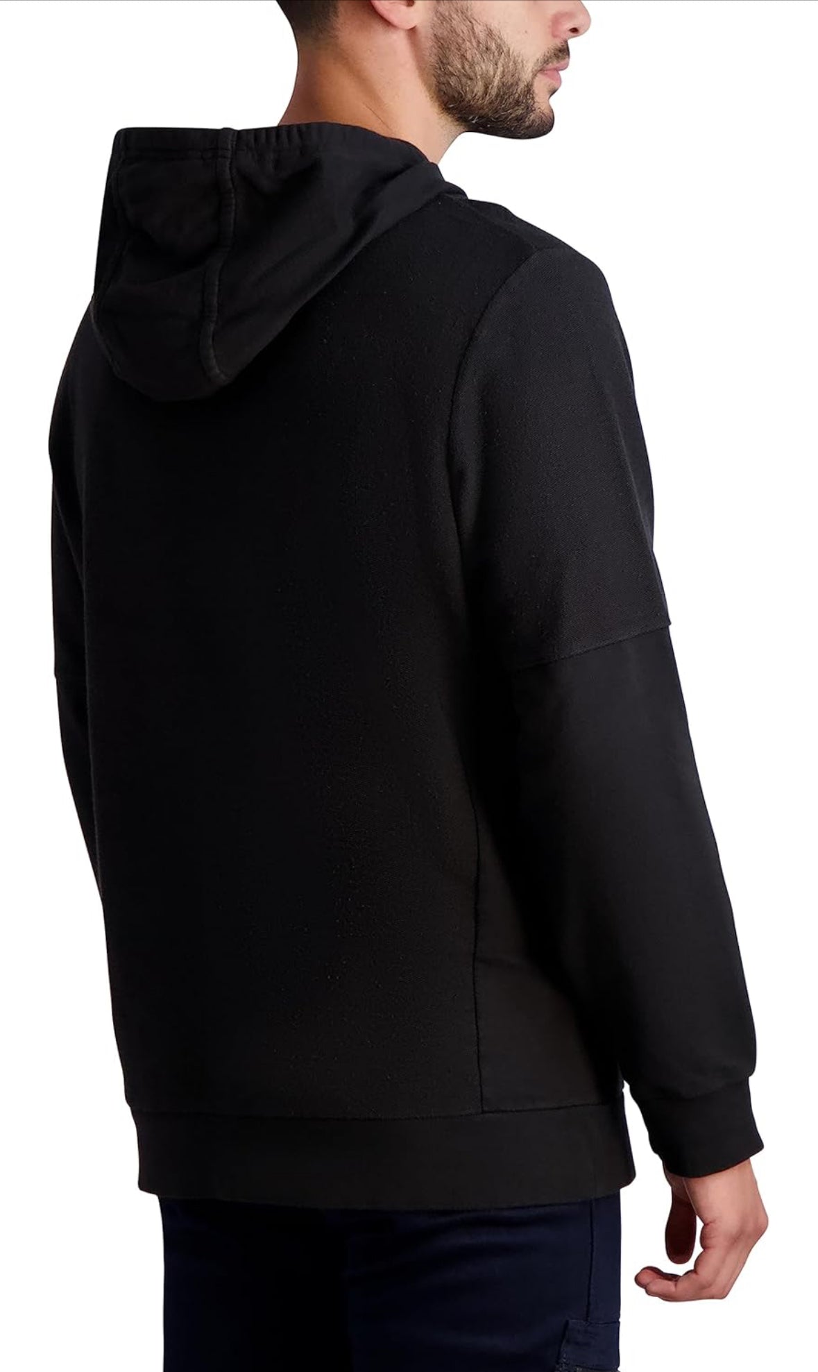 KARL LAGERFELD Men's Reverse French Terry Hoodie with Kocktail