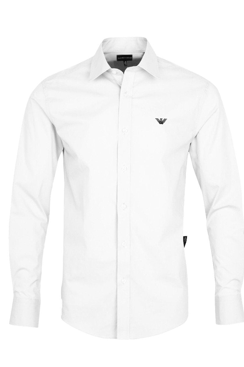 EMPORIO ARMANI SHIRT SLIM FIT LONG SLEEVE WHITE