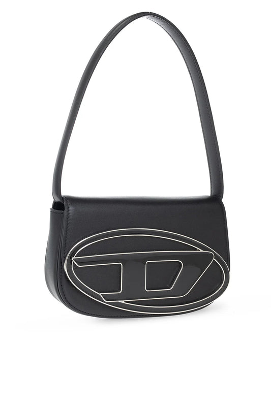 Diesel 1Dr Logo Plaque Shoulder Bag Black