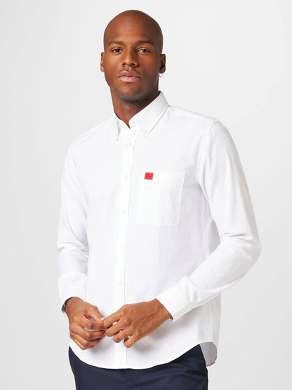 HUGO BUTTON-DOWN SLIM-FIT SHIRT IN OXFORD COTTON