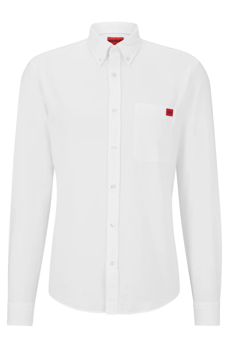 HUGO BUTTON-DOWN SLIM-FIT SHIRT IN OXFORD COTTON