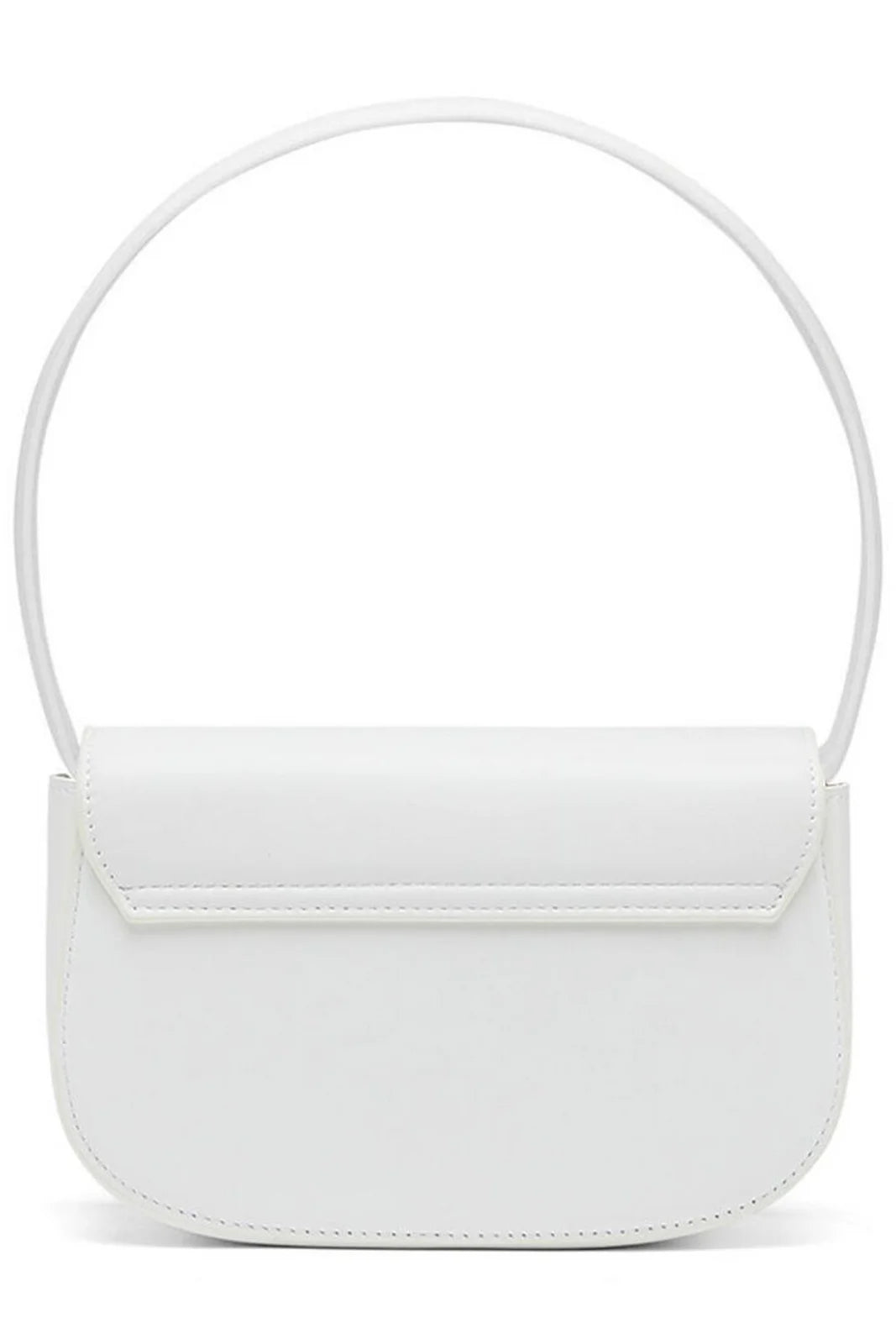 Diesel 1Dr Logo Plaque Shoulder BagWhite