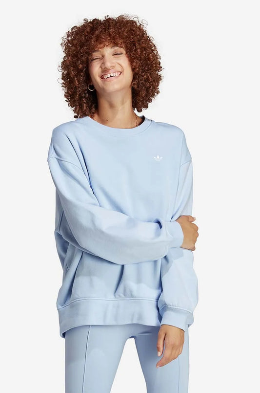 Adidas Originals cotton sweatshirt
women's blue color