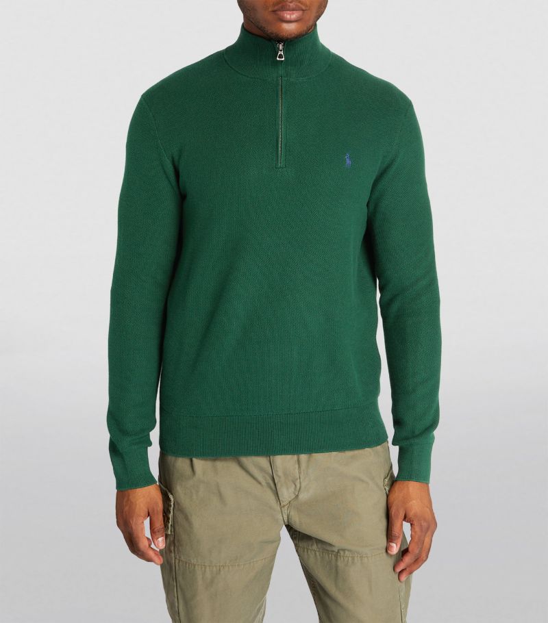 POLO RALPH LAUREN Half Zip Sweat - Green