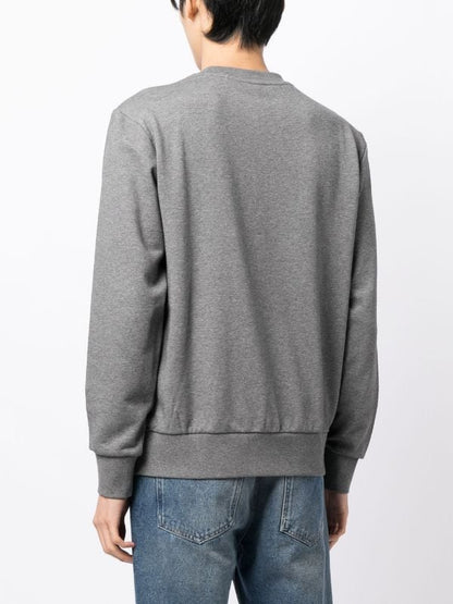 HUGO stripe-detail cotton sweatshirt Grey