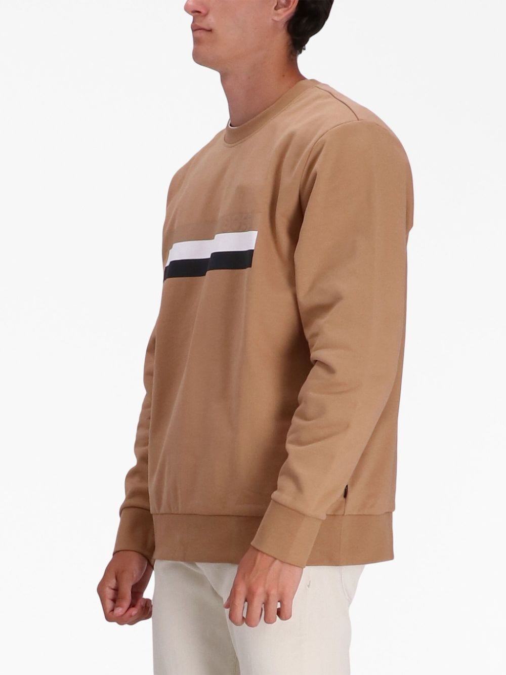 HUGO stripe-detail cotton sweatshirt