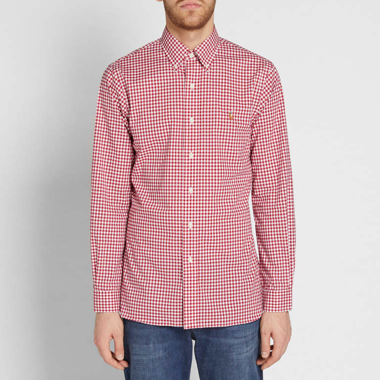 POLO RALPH LAUREN BUTTON DOWN GINGHAM SHIRT