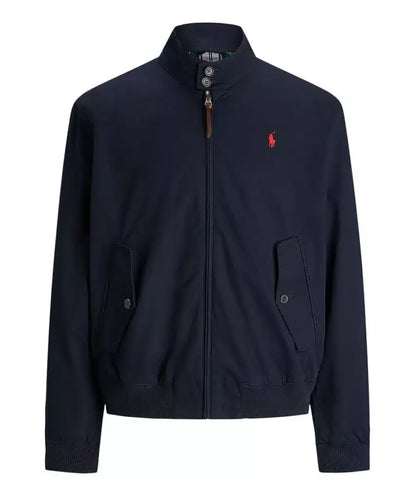 Polo Ralph Lauren Zip-up Jacket In Cotton Serge With Tartan Lining Jackor Man Navy