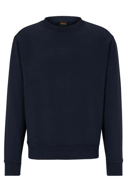 CREW-NECK SWEATSHIRT IN FRENCH TERRY WITH LAYERED LOGO