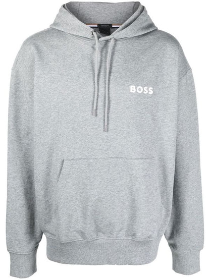 BOSS logo-print drawstring track Grey Suits