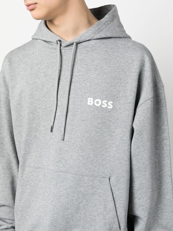 BOSS logo-print drawstring track Grey Suits