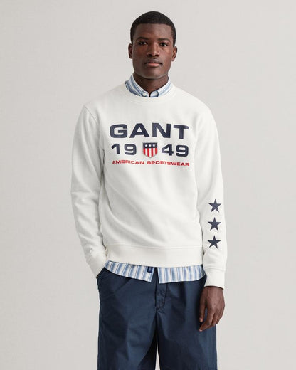 GANT Men's Retro Shield Crew Neck Sweatshirt