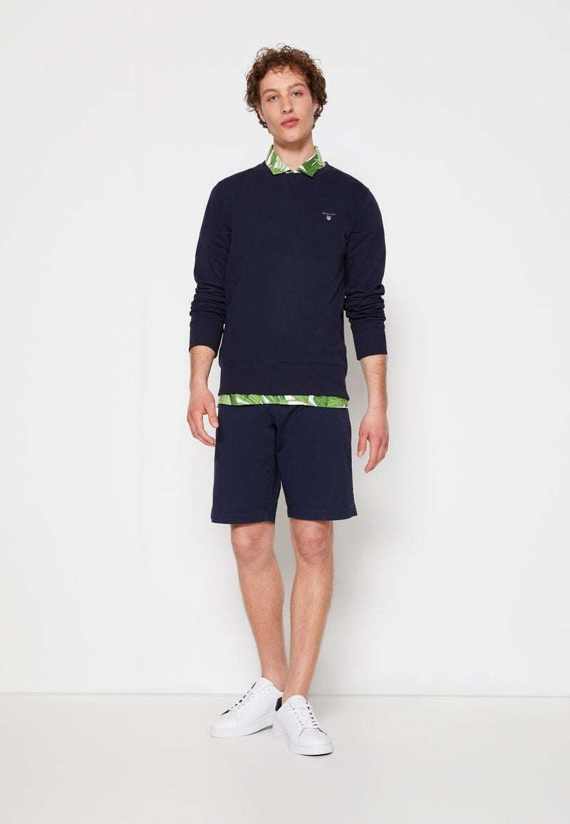 GANT Men's C Neck Sweatshirt Navy