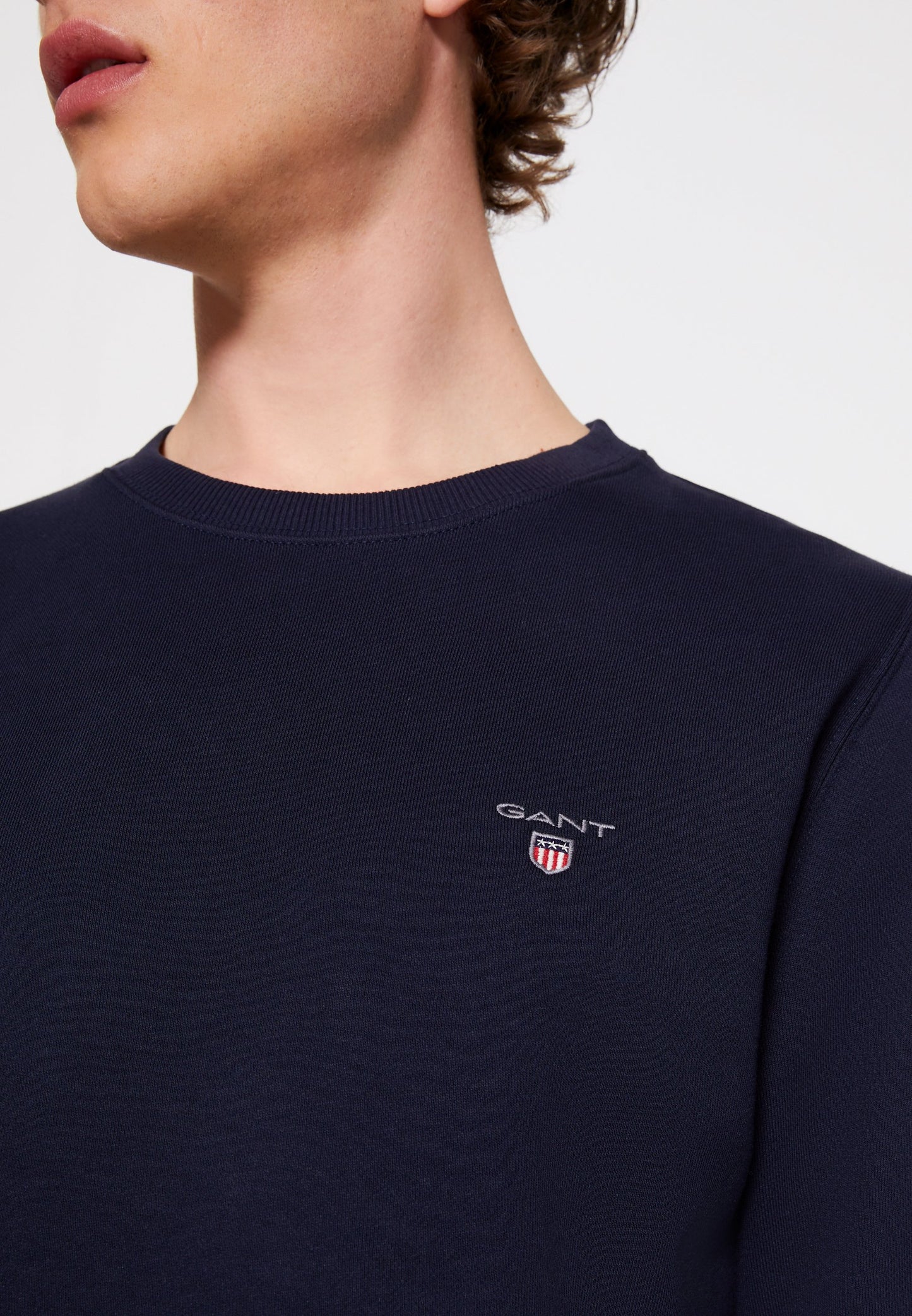 GANT Men's C Neck Sweatshirt Navy