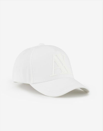 Rubberised logo baseball cap White