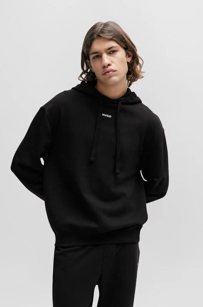 RELAXED-FIT COTTON HOODIE WITH CONTRAST LOGO