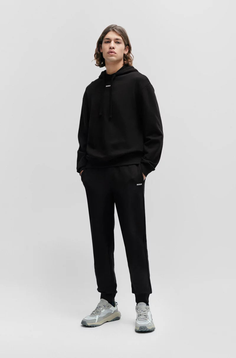 RELAXED-FIT COTTON HOODIE WITH CONTRAST LOGO