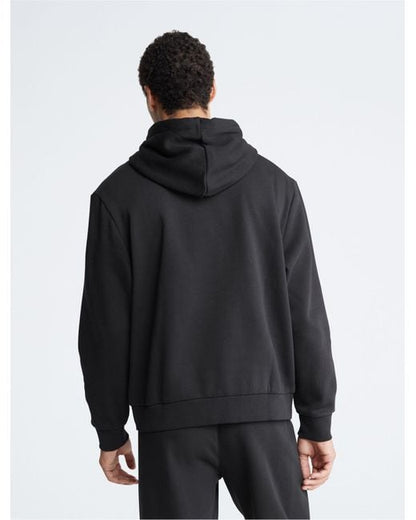 Calvin Klein Men's Black Archive Logo Fleece Drawstring Hoodie