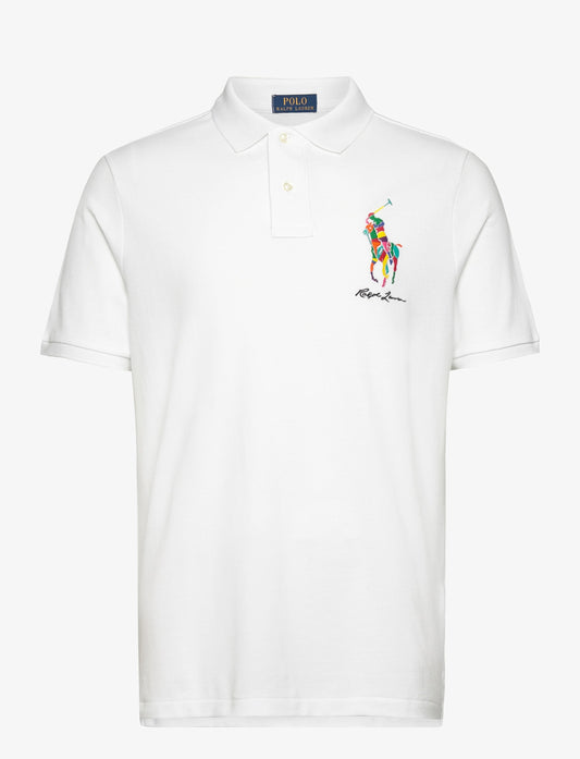 Polo Ralph Lauren Men's White Custom Slim-fit Cotton Polo Shirt
