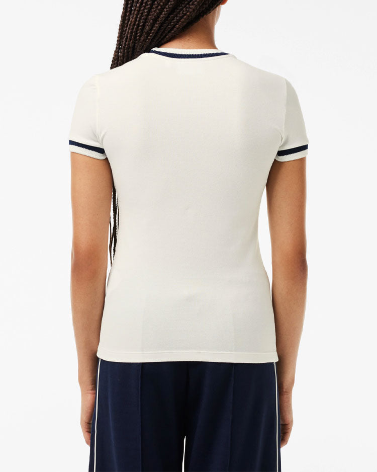 Lacoste women's T-shirt in stretch cotton White
