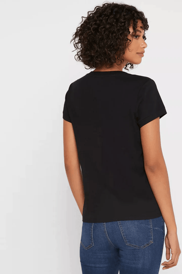 Ralph Lauren Womens Jersey V-Neck Tee - Black