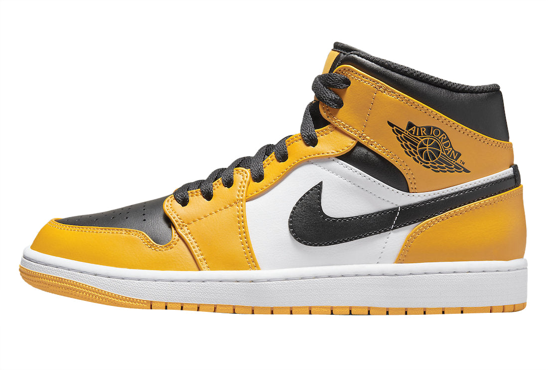 Air Jordan 1 Mid White Black Yellow