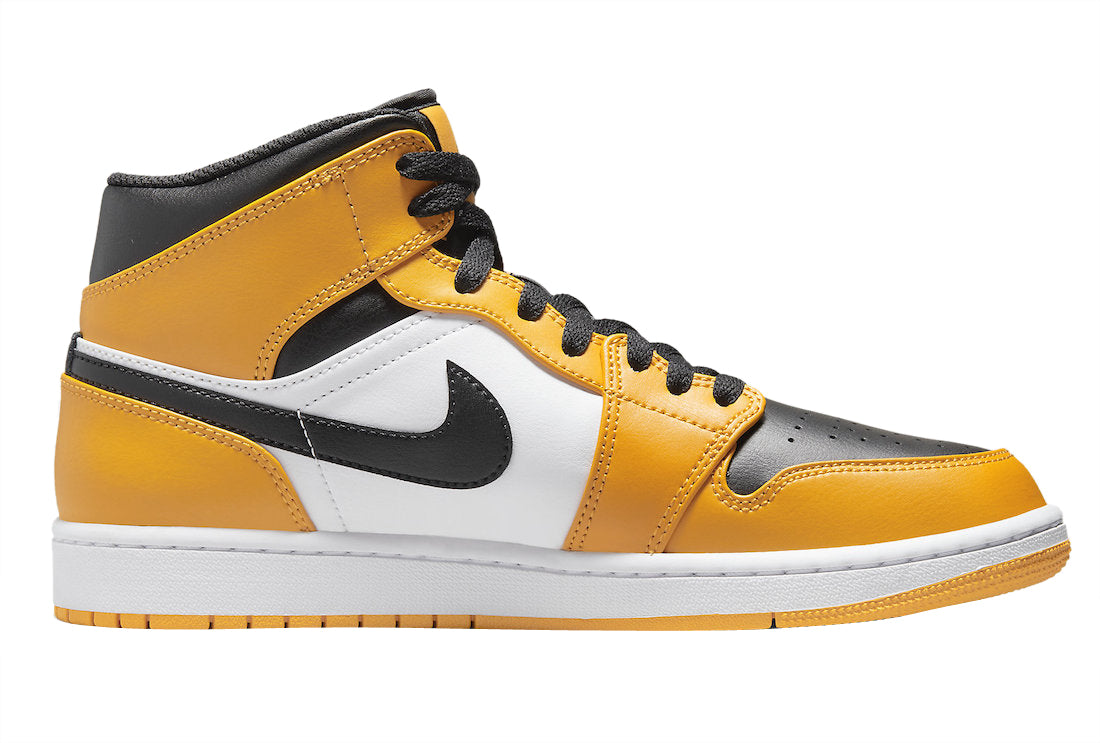 Air Jordan 1 Mid White Black Yellow