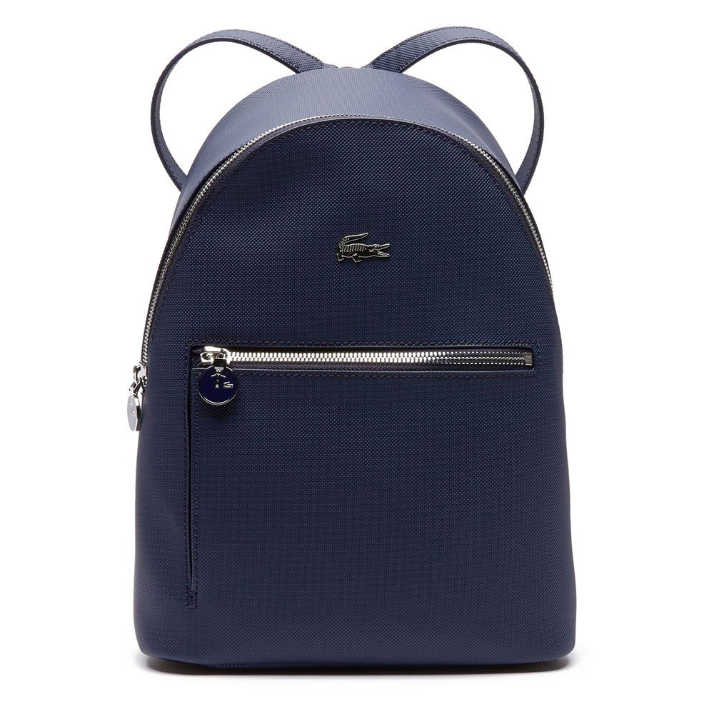 Lacoste Daily Classic Coated Pique Canvas Backpack Navy Blue