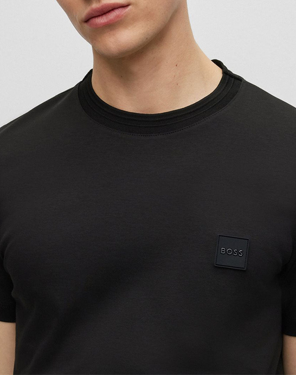 BOSS logo-patch cotton T-shirt