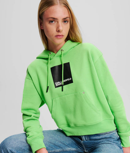 Karl Lagerfeld BOX LOGO HOODIE Green