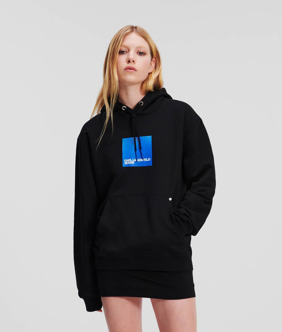 Karl Lagerfeld BOX LOGO HOODIE Black