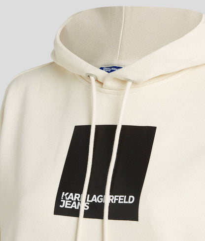 Karl Lagerfeld BOX LOGO HOODIE Biege