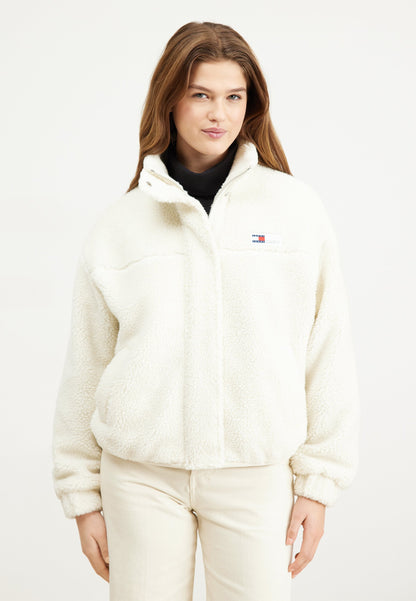 Tommy Jeans Fleece jacket - ancient white